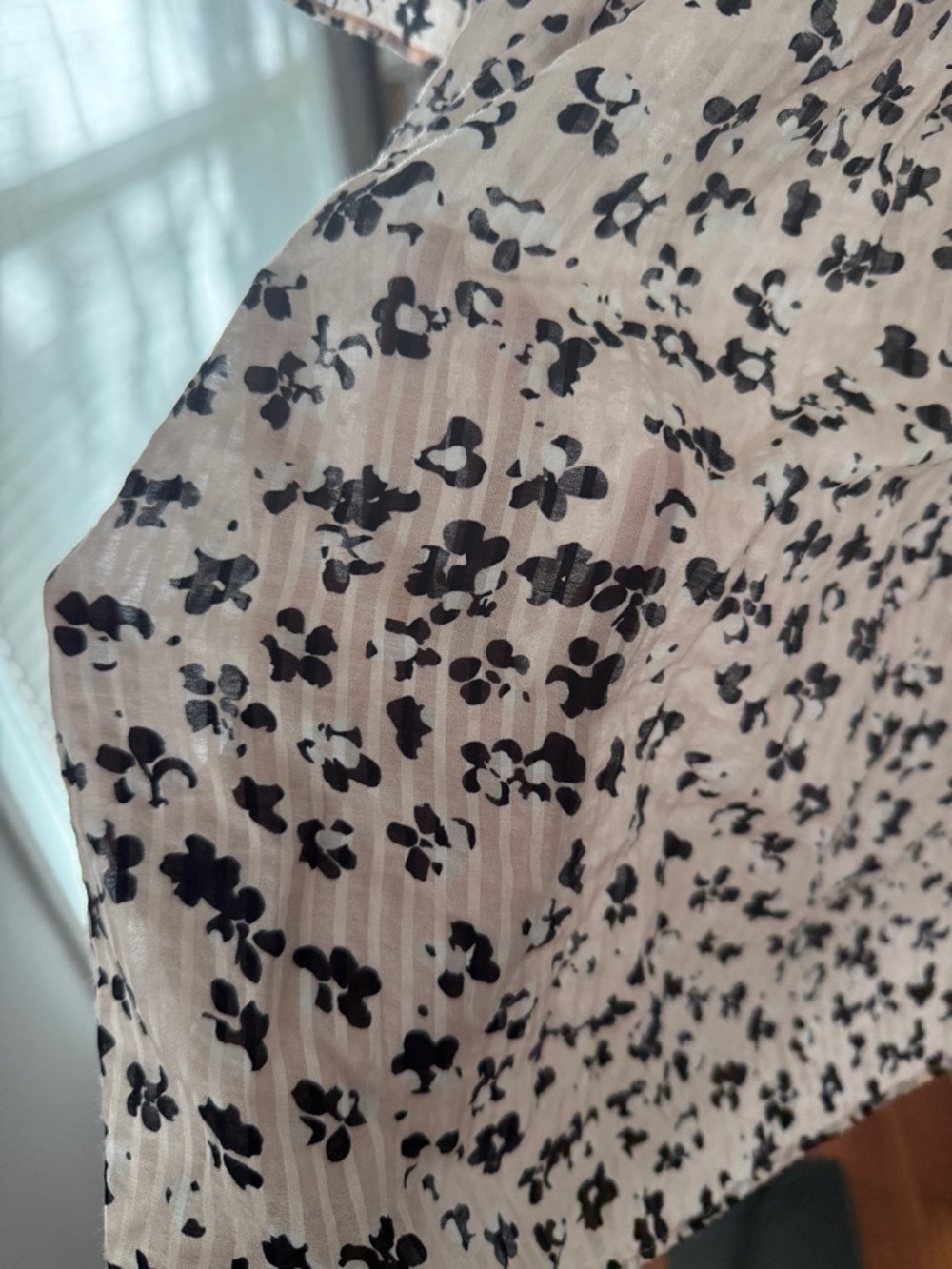 Ulla Johnson Cream Blouse with Black Floral Print - Picture 5 of 7